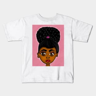 black girl magic digital art illustration Kids T-Shirt